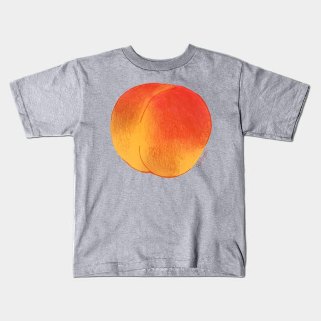 Peaches Kids T-Shirt by slugspoon